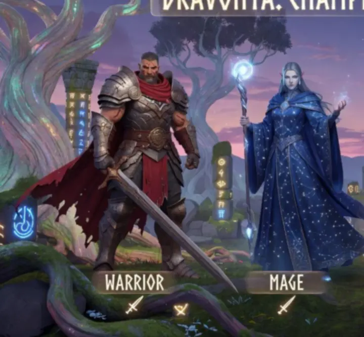 Dravonya karakter sınıfı seçim sahnesi
